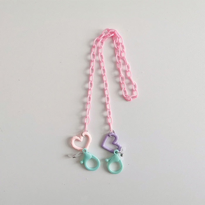 VILZSTUDIOS Stylish pastel face mask holder chain accessory