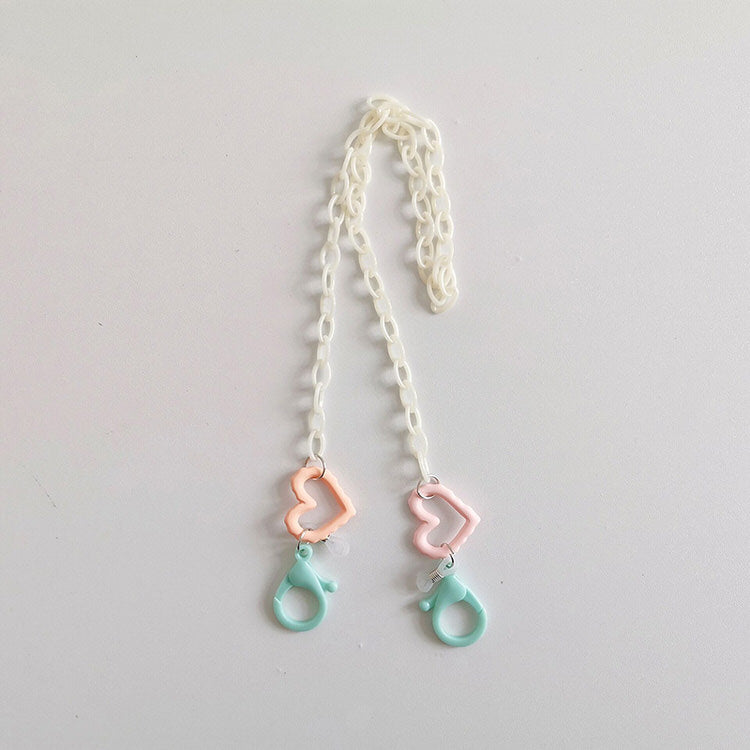 VILZSTUDIOS Stylish pastel face mask holder chain accessory