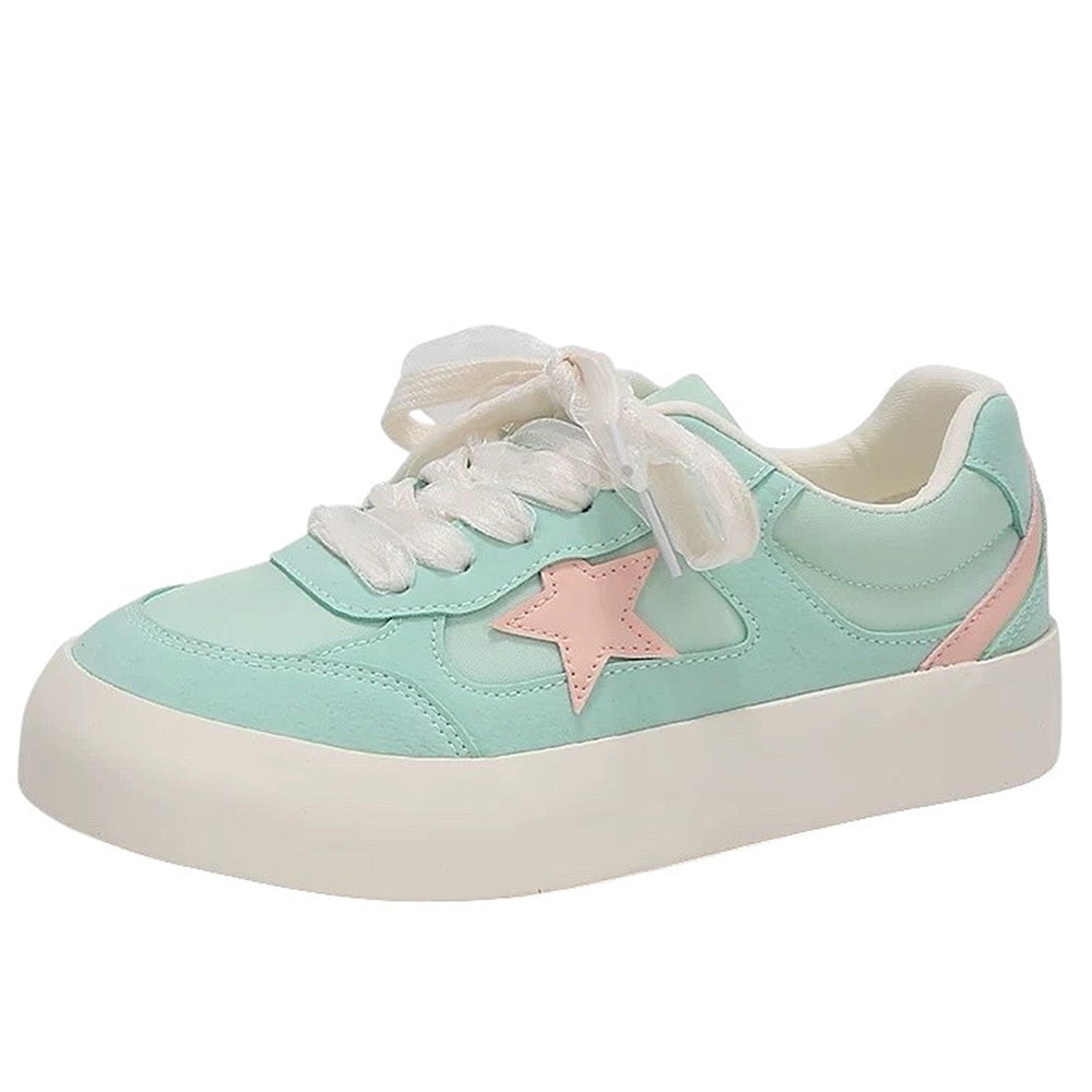 VILZSTUDIOS Stylish pastel sneakers with star patch design