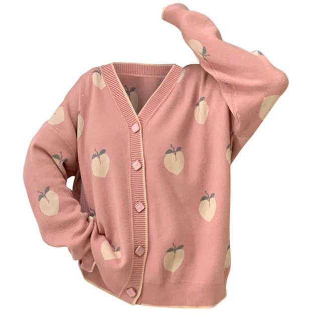 VILZSTUDIOS Stylish peach cardigan for versatile fashion