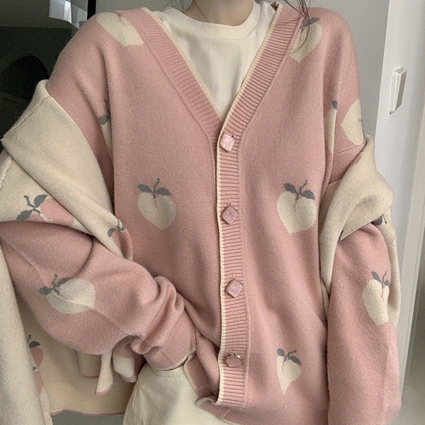 VILZSTUDIOS Stylish peach cardigan for versatile fashion