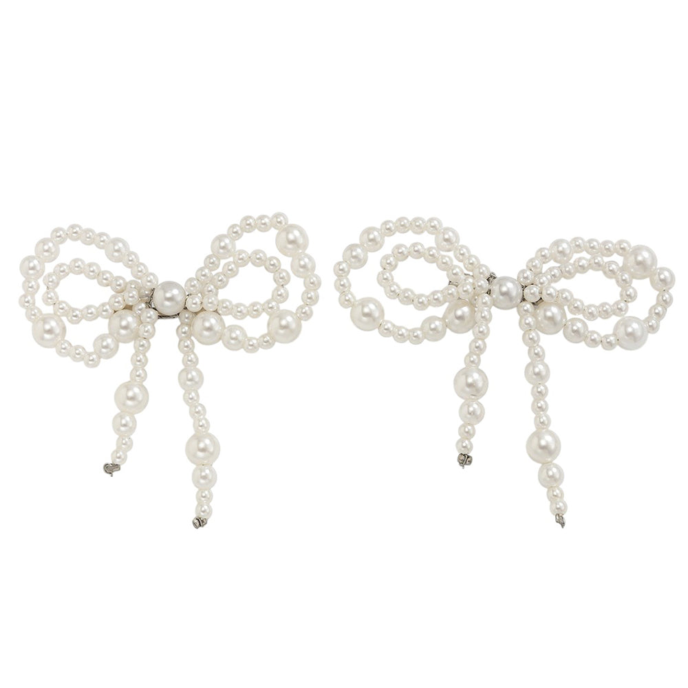 VILZSTUDIOS Chic Pearl Bow Brooch Set