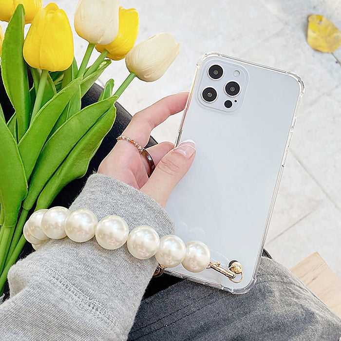 VILZSTUDIOS Stylish Pearl Chain iPhone Case
