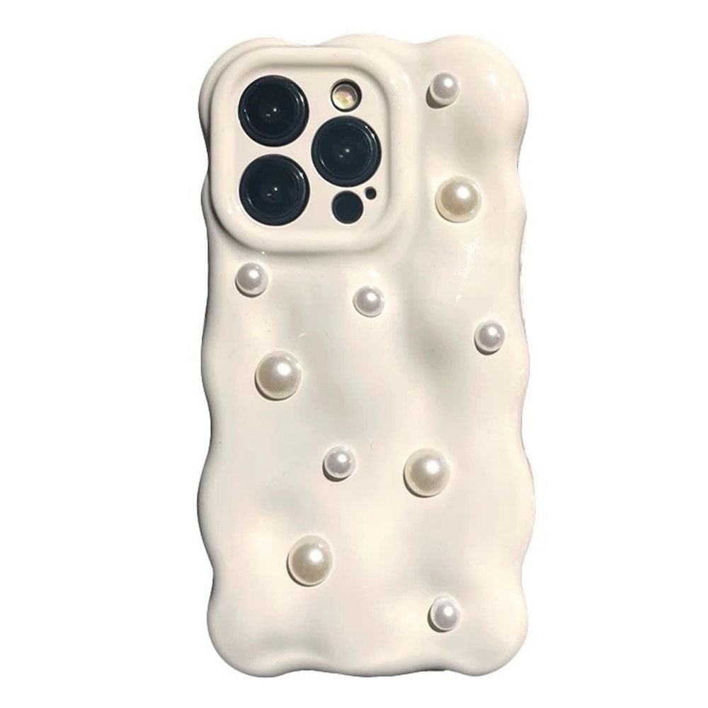 VILZSTUDIOS Stylish French girl pearl iPhone case