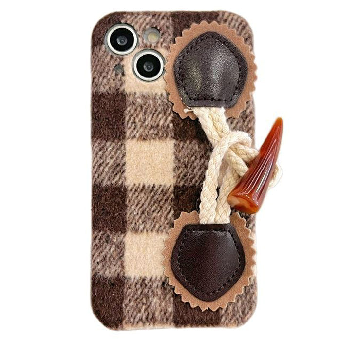 VILZSTUDIOS Trendy plaid buckle phone case