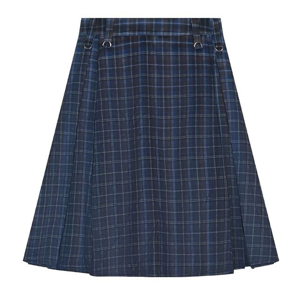 VILZSTUDIOS Fashionable plaid high-waist kilt skirt