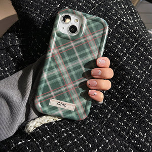 VILZSTUDIOS Stylish plaid iPhone case