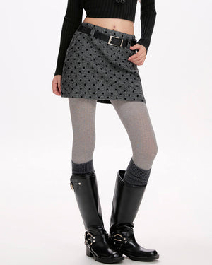 VILZSTUDIOS Chic A-line mini skirt with polka dot design