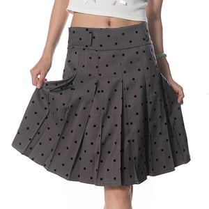 VILZSTUDIOS Chic polka dot mid-length skirt for stylish outfits