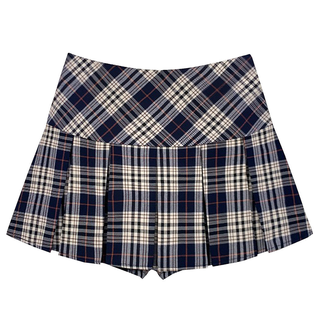 VILZSTUDIOS Stylish preppy plaid mini skirt from VILZSTUDIOS