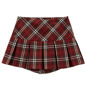 VILZSTUDIOS Stylish preppy plaid mini skirt from VILZSTUDIOS