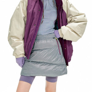 VILZSTUDIOS Fashionable puffer mini skirt with quilted design