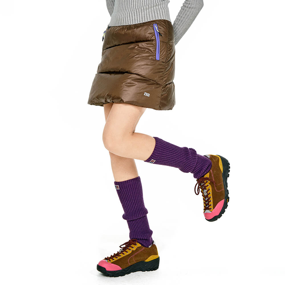 VILZSTUDIOS Fashionable puffer mini skirt with quilted design