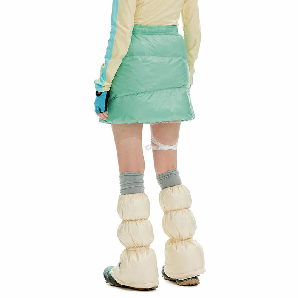 VILZSTUDIOS Fashionable puffer mini skirt with quilted design