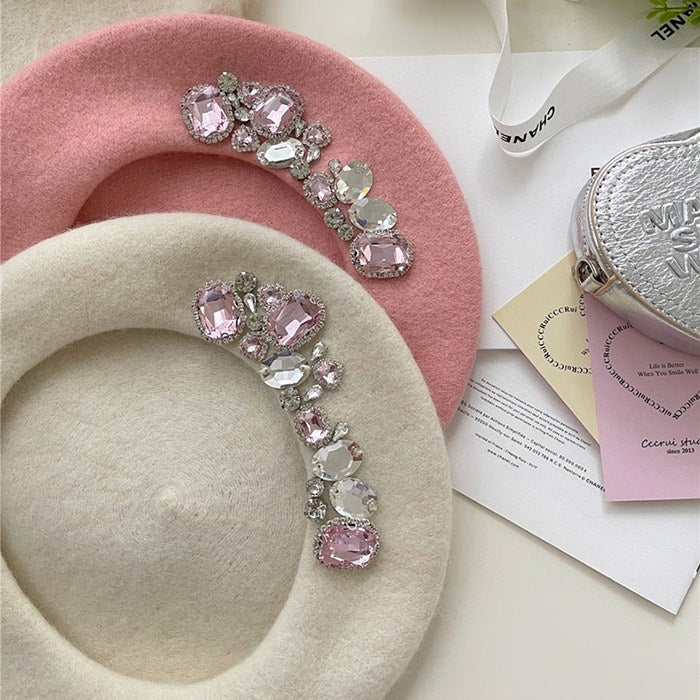 VILZSTUDIOS Stylish rhinestone beret for fashionable looks