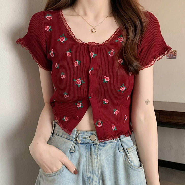 VILZSTUDIOS Ribbed button up top for modern fashion