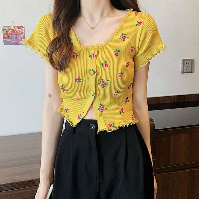 VILZSTUDIOS Ribbed button up top for modern fashion