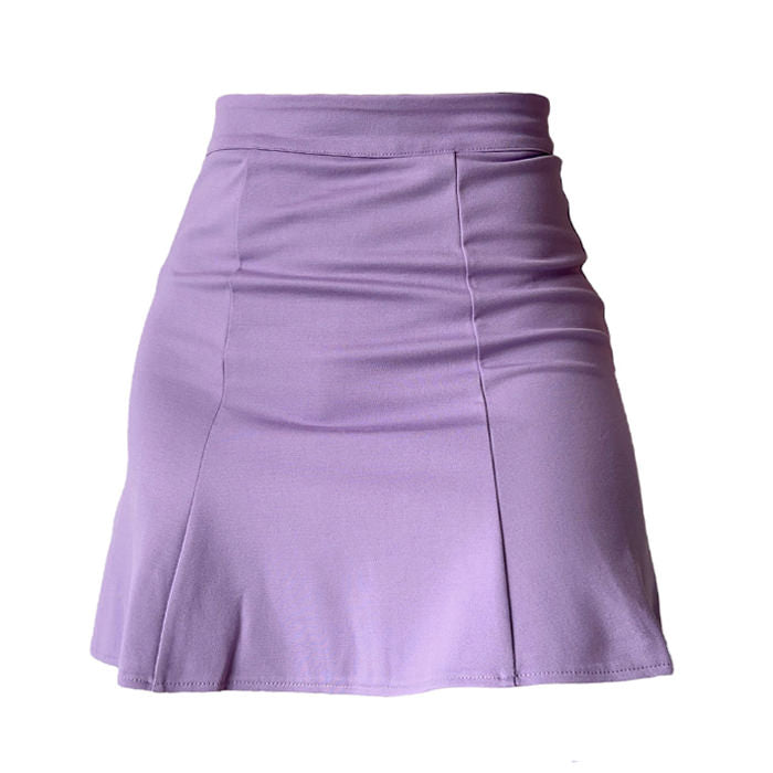 VILZSTUDIOS Chic lavender ruched skirt from VILZSTUDIOS