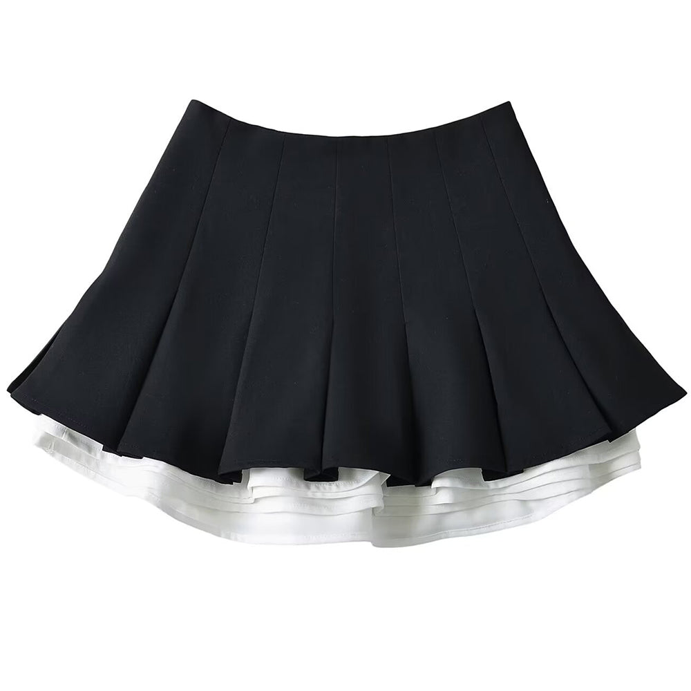 VILZSTUDIOS Chic ruffled mini pleated skirt from VILZSTUDIOS