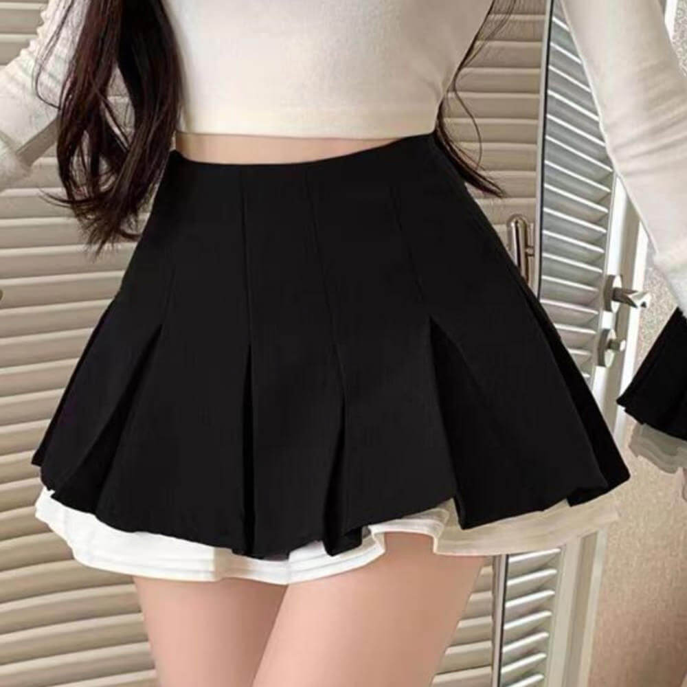 VILZSTUDIOS Chic ruffled mini pleated skirt from VILZSTUDIOS