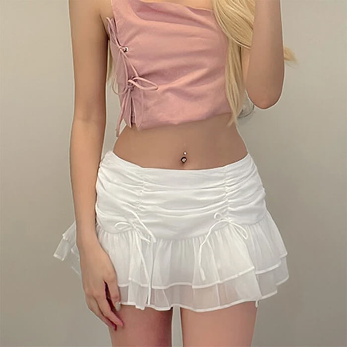 VILZSTUDIOS Chic ruffled mini skirt from VILZSTUDIOS