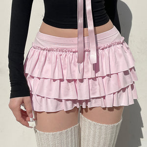 VILZSTUDIOS Stylish mini skort with ruffled design