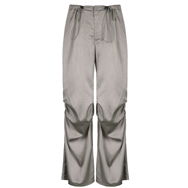 VILZSTUDIOS Stylish satin wide-leg trousers for modern fashion