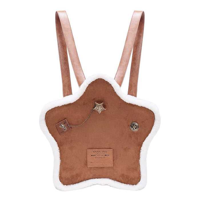 VILZSTUDIOS Stylish sheepskin star backpack for everyday use