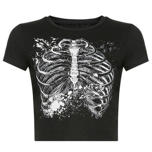 VILZSTUDIOS Chic skeleton crop top for streetwear fashion