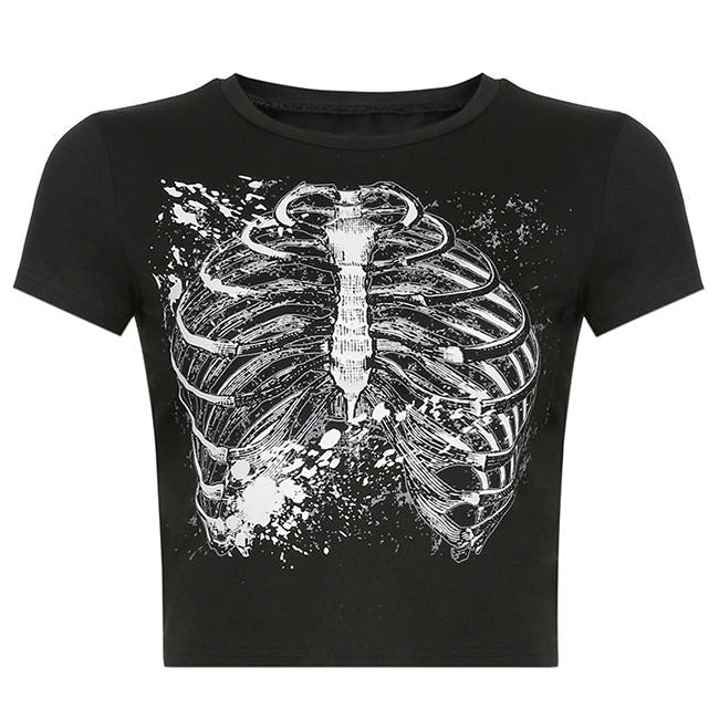 VILZSTUDIOS Chic skeleton crop top for streetwear fashion