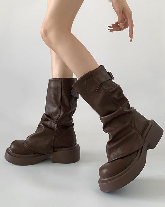 VILZSTUDIOS Chic slouchy grunge boots for modern fashion