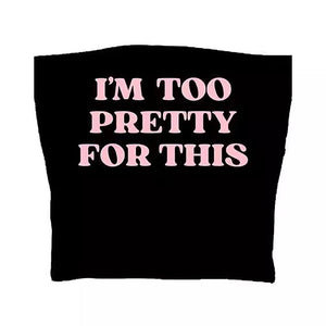VILZSTUDIOS Chic Y2K tube top with stylish text design