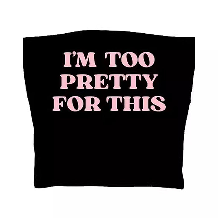 VILZSTUDIOS Chic Y2K tube top with stylish text design