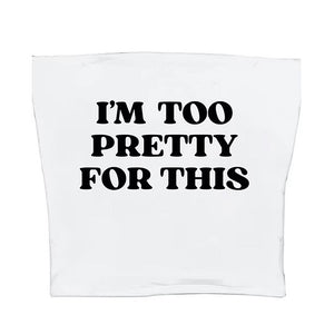 VILZSTUDIOS Chic Y2K tube top with stylish text design