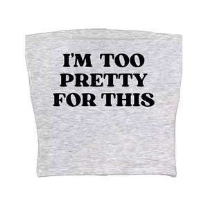 VILZSTUDIOS Chic Y2K tube top with stylish text design
