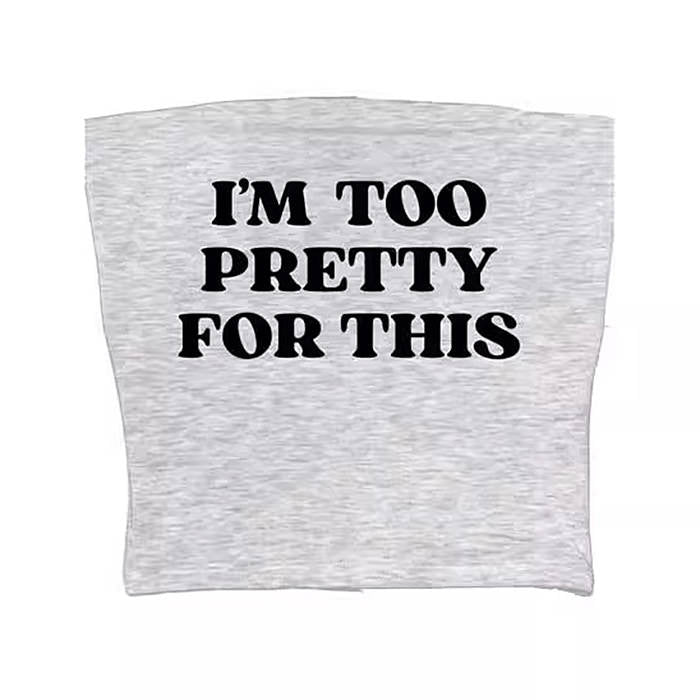 VILZSTUDIOS Chic Y2K tube top with stylish text design