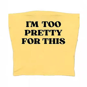 VILZSTUDIOS Chic Y2K tube top with stylish text design