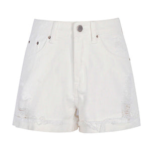 VILZSTUDIOS Embroidered denim shorts for streetwear fashion