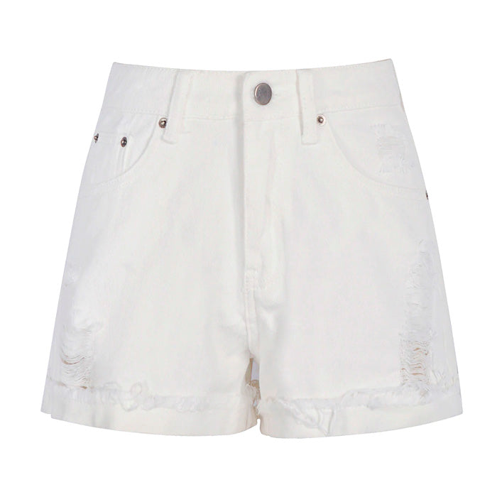 VILZSTUDIOS Embroidered denim shorts for streetwear fashion