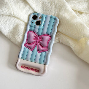 VILZSTUDIOS Stylish phone case with bowknot and stripes
