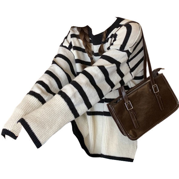 VILZSTUDIOS Chic striped oversized sweater from VILZSTUDIOS