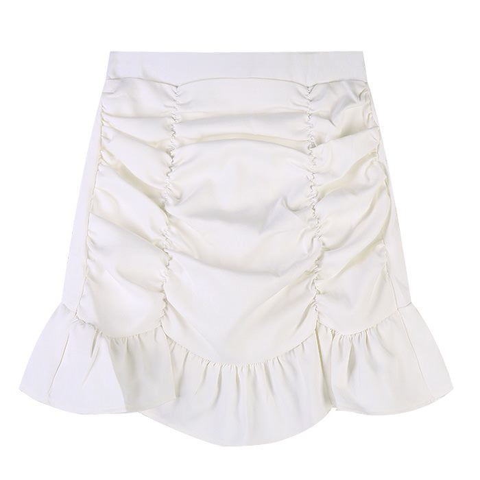 VILZSTUDIOS Chic gathered mini skirt for summer fashion