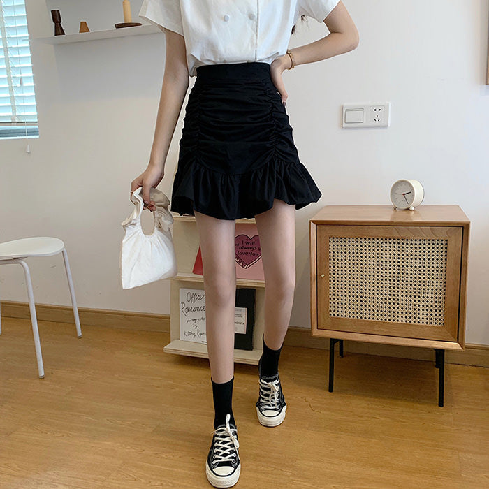 VILZSTUDIOS Chic gathered mini skirt for summer fashion