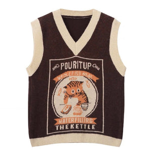 VILZSTUDIOS Chic knitted vest for streetwear fashion