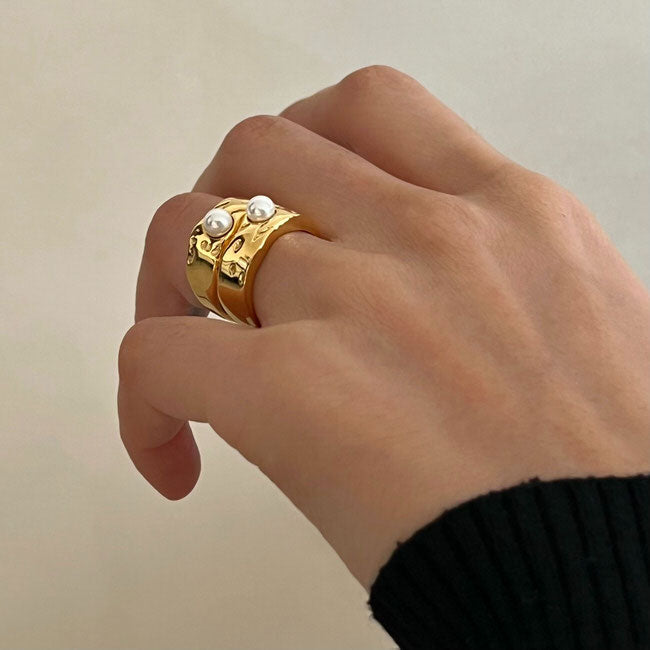 VILZSTUDIOS Elegant pearl ring for stylish accessories