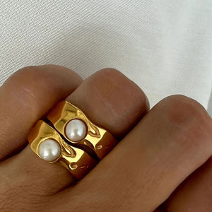 VILZSTUDIOS Elegant pearl ring for stylish accessories