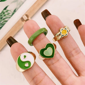 VILZSTUDIOS Trendy ring set with unique designs