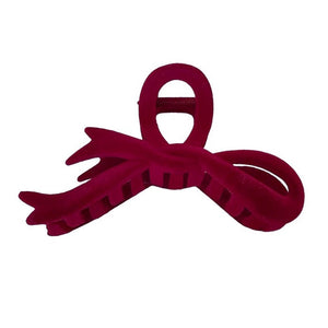 VILZSTUDIOS Stylish hair claw with a velvet bow design