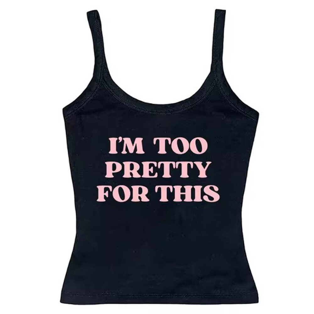 VILZSTUDIOS Chic Y2K tank top with bold statement text
