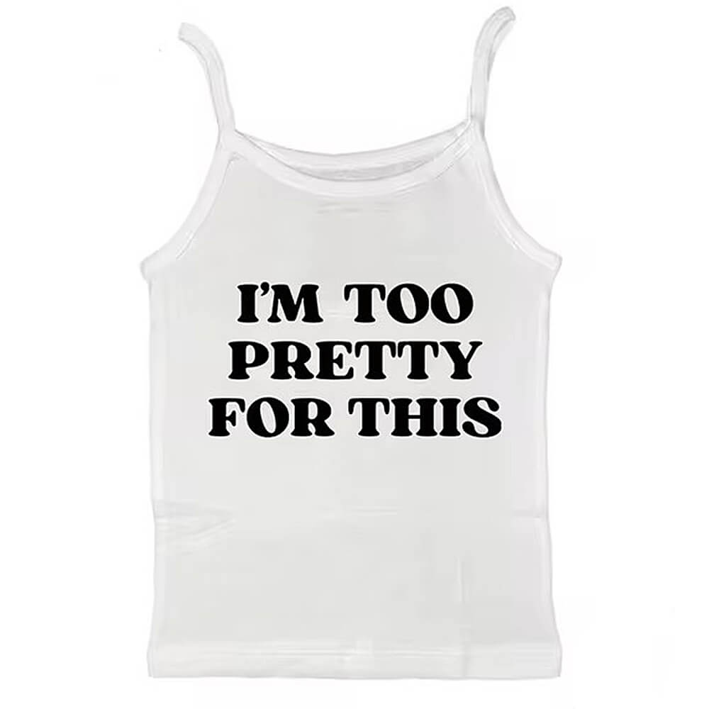 VILZSTUDIOS Chic Y2K tank top with bold statement text